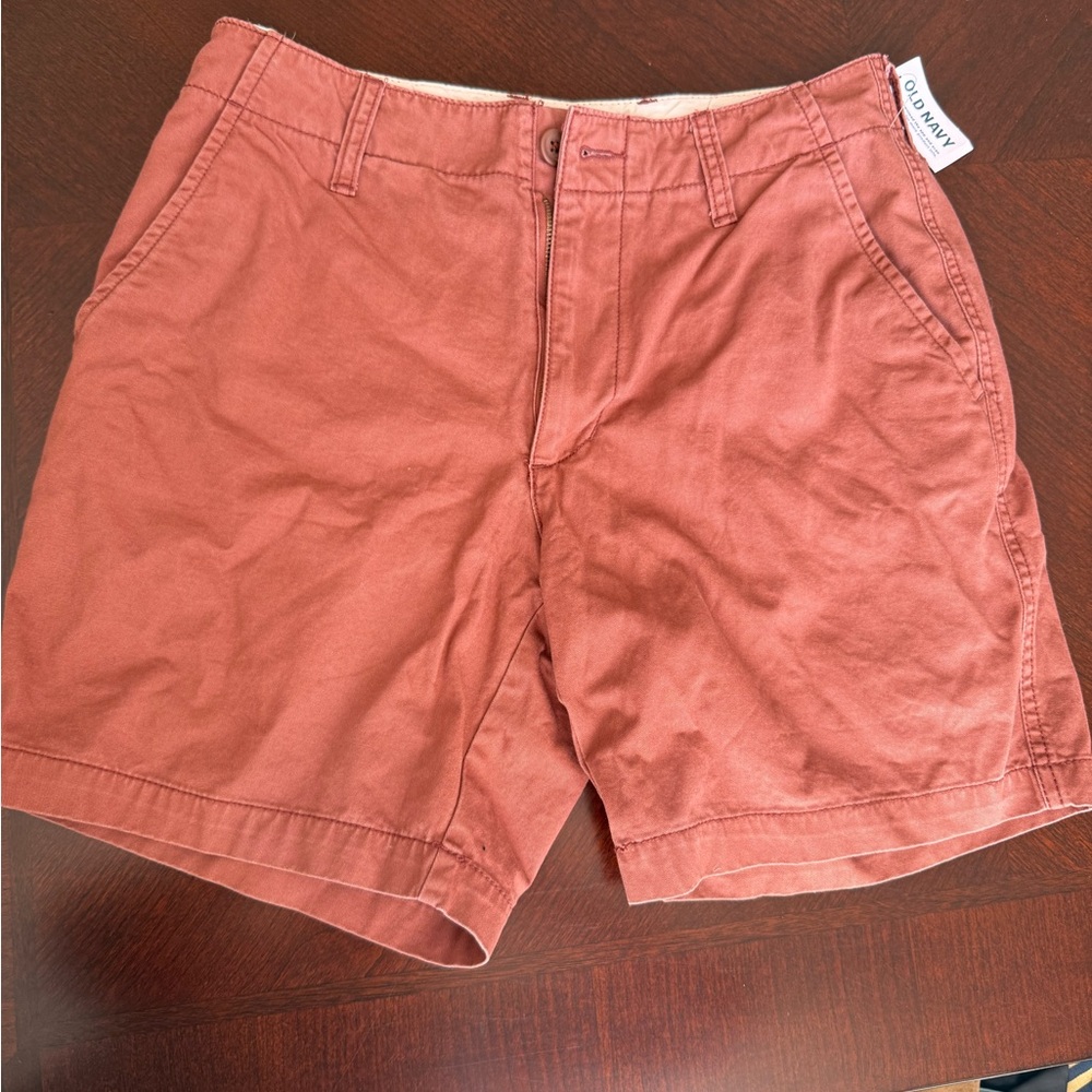Old Navy Men's Rust Flat-Front Shorts